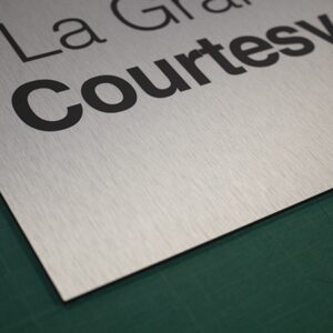 Brushed Steel Dibond Signs & Boards
